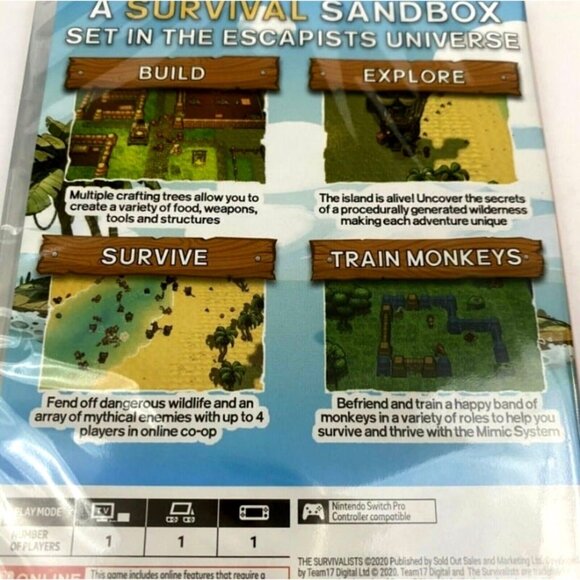 The Survivalists for Nintendo Switch Video Game Crafting Food Tools Structures - Picture 5 of 6